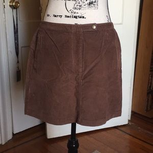 EUC The Limited Stretch brown corduroy skirt